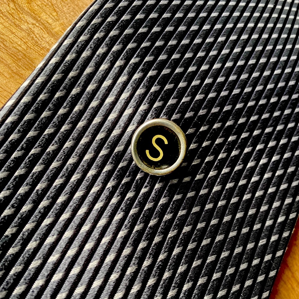 New Tie Tack Lapel Pin handmade Monogram Vintage Typewriter Keys